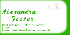 alexandra fister business card